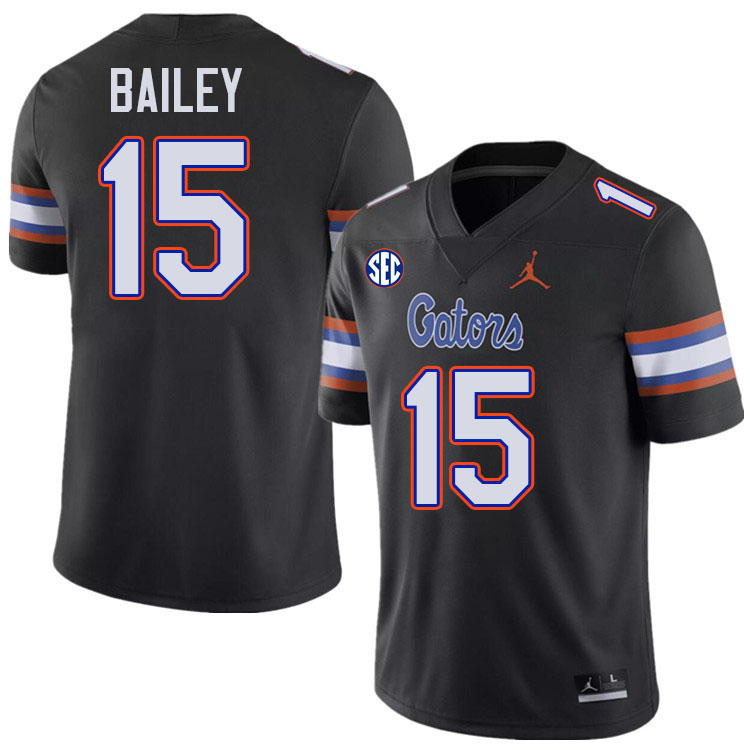 Florida Gators #15 Harrison Bailey College Football Jerseys Stitched-Black